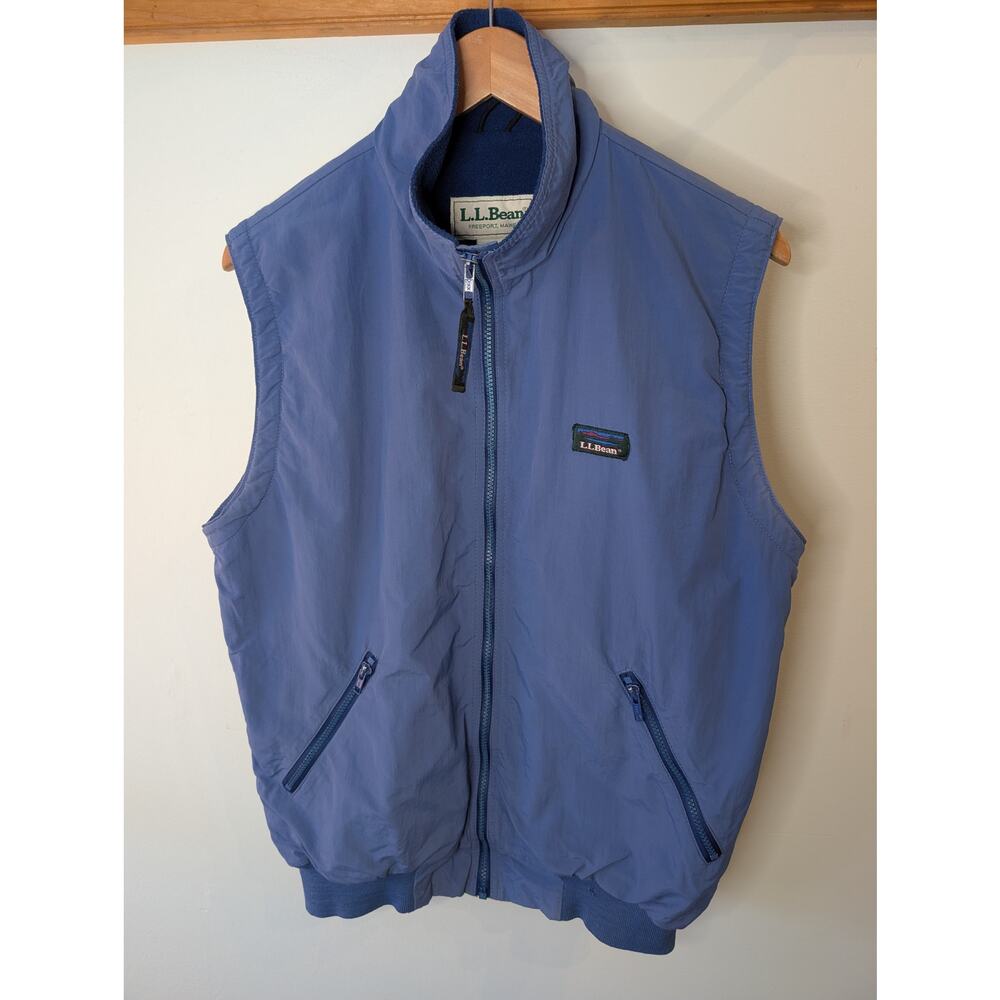 VINTAGE LL BEAN Blue Puffer Vest Size M Mens Gorpcore Outdoor Hiking 90s USA